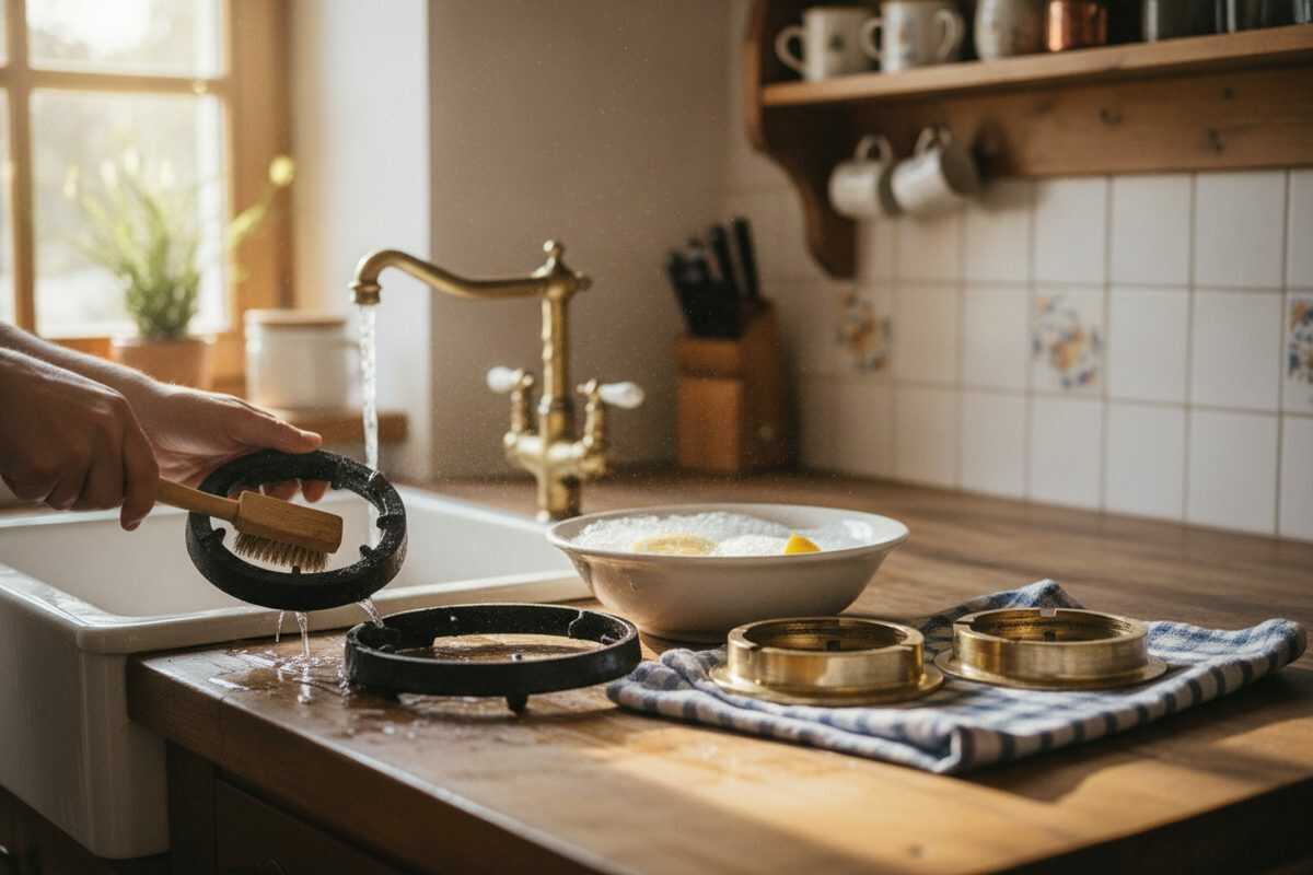 Gasbrenner am Herd reinigen: Die einfache Hausmethode für glänzende Brenner
