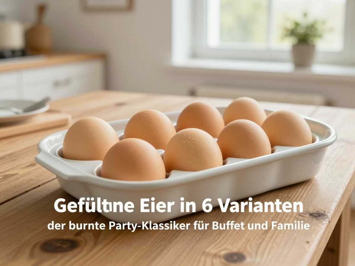 Gefüllte Eier in 6 Varianten – der bunte Party-Klassiker für Buffet und Familie