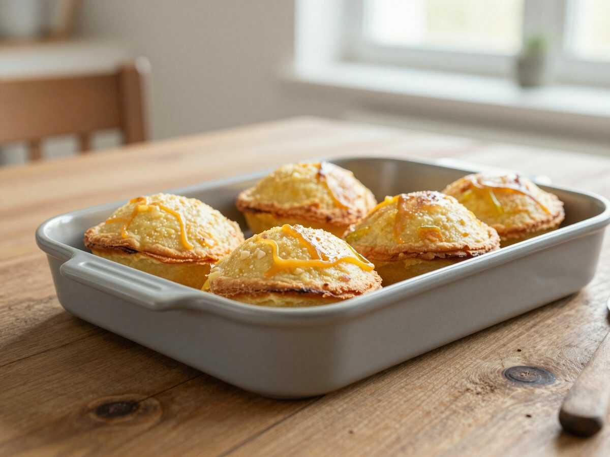 Goldbraune Zucchini-Käse-Törtchen aus dem Ofen – außen knusprig, innen herrlich saftig