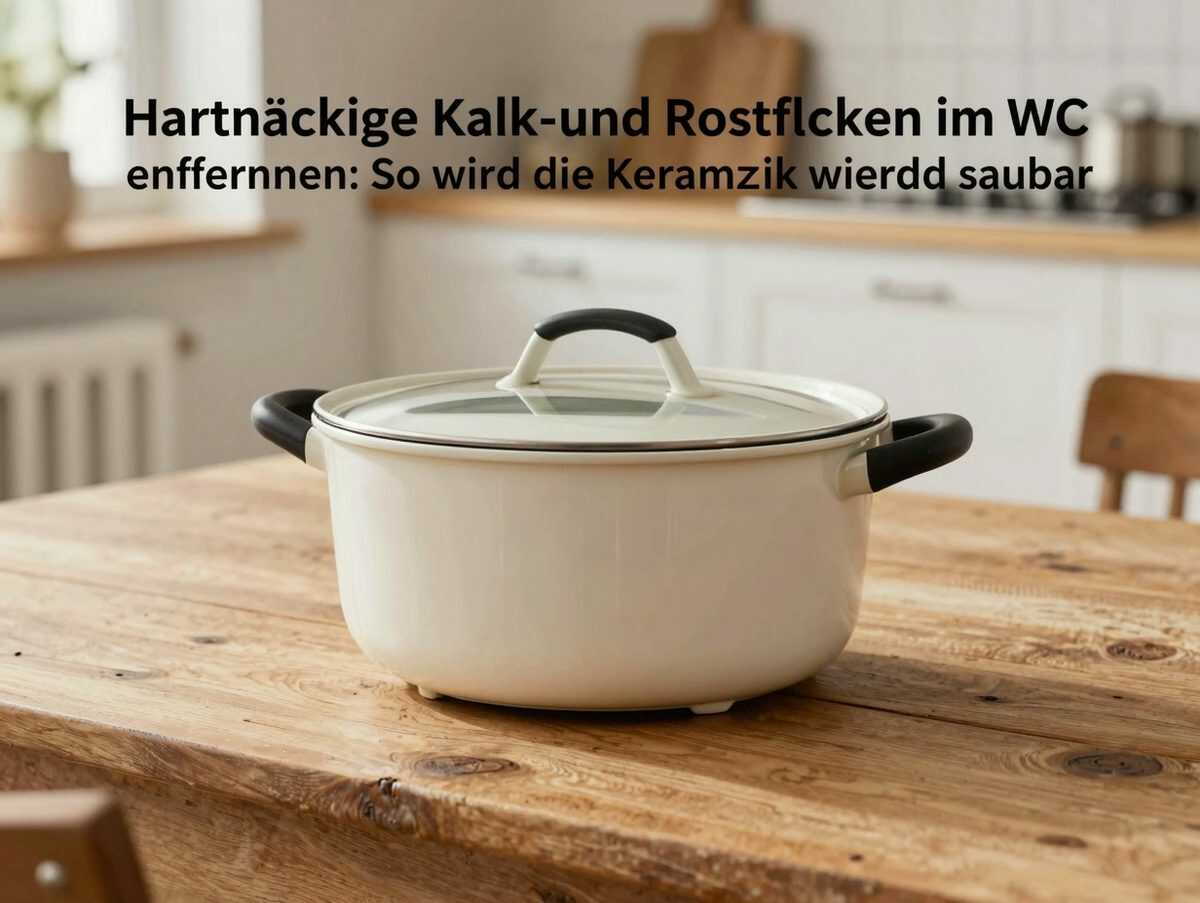 Hartnäckige Kalk- und Rostflecken im WC entfernen: So wird die Keramik wieder sauber