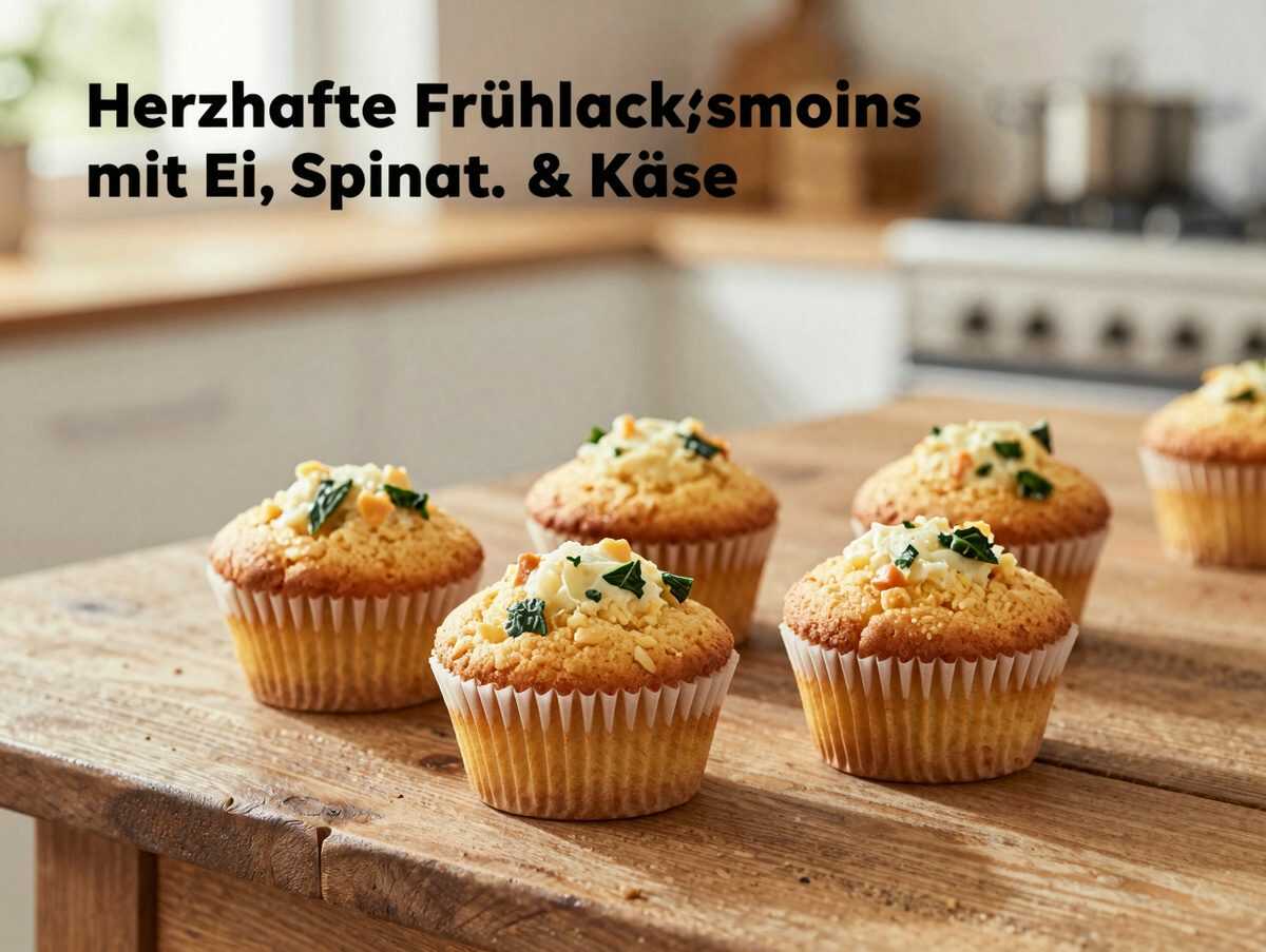 Herzhafte Frühstücksmuffins mit Ei, Spinat und Käse – in 30 Minuten fertig und perfekt für die ganze Familie