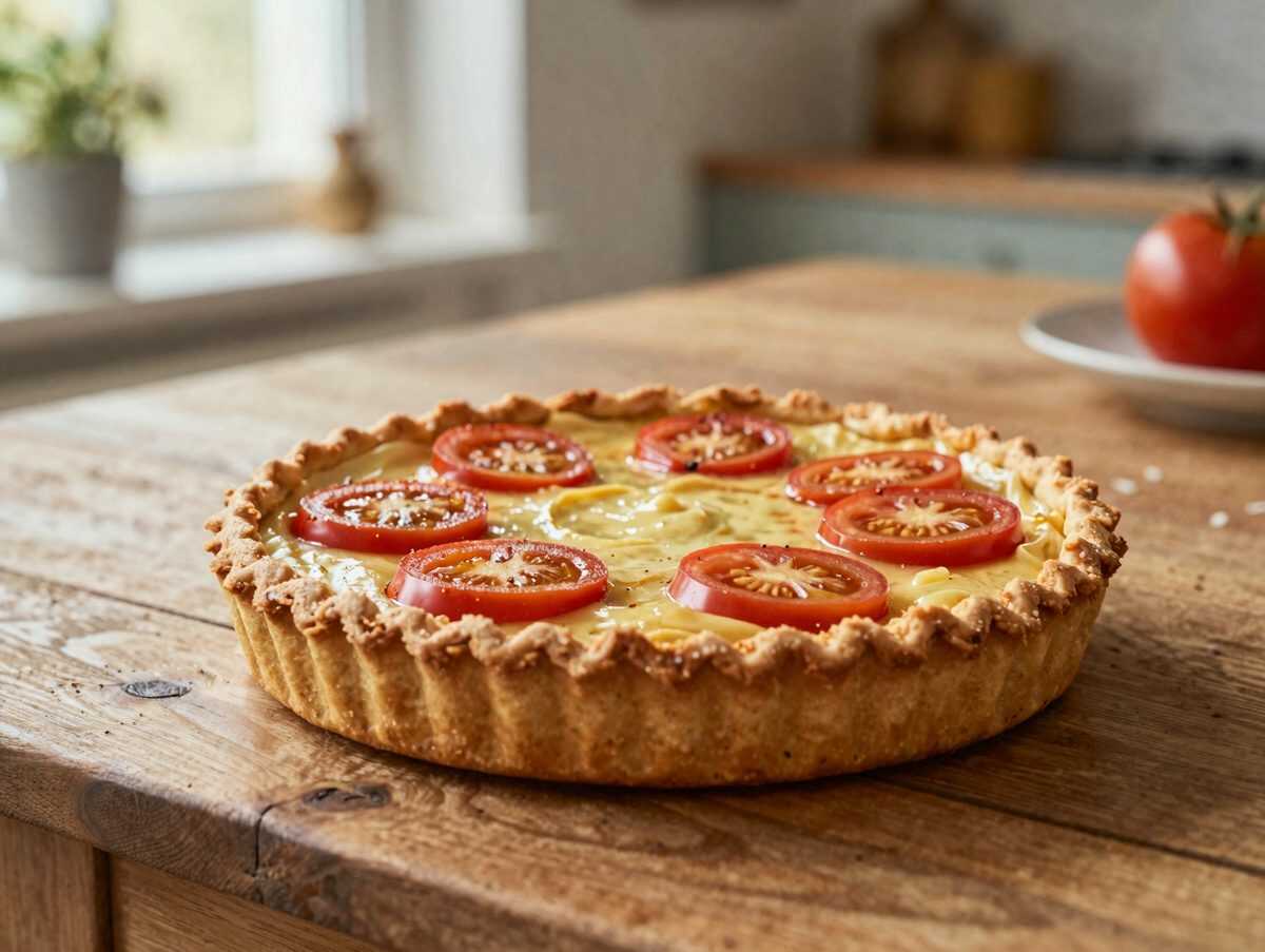 Herzhafte Hackfleisch-Tarte mit Tomaten und goldbrauner Käsekruste