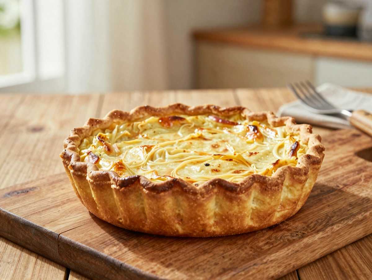 Herzhafte Quiche Lorraine mit Schinken und Käse – herrlich cremig und goldbraun