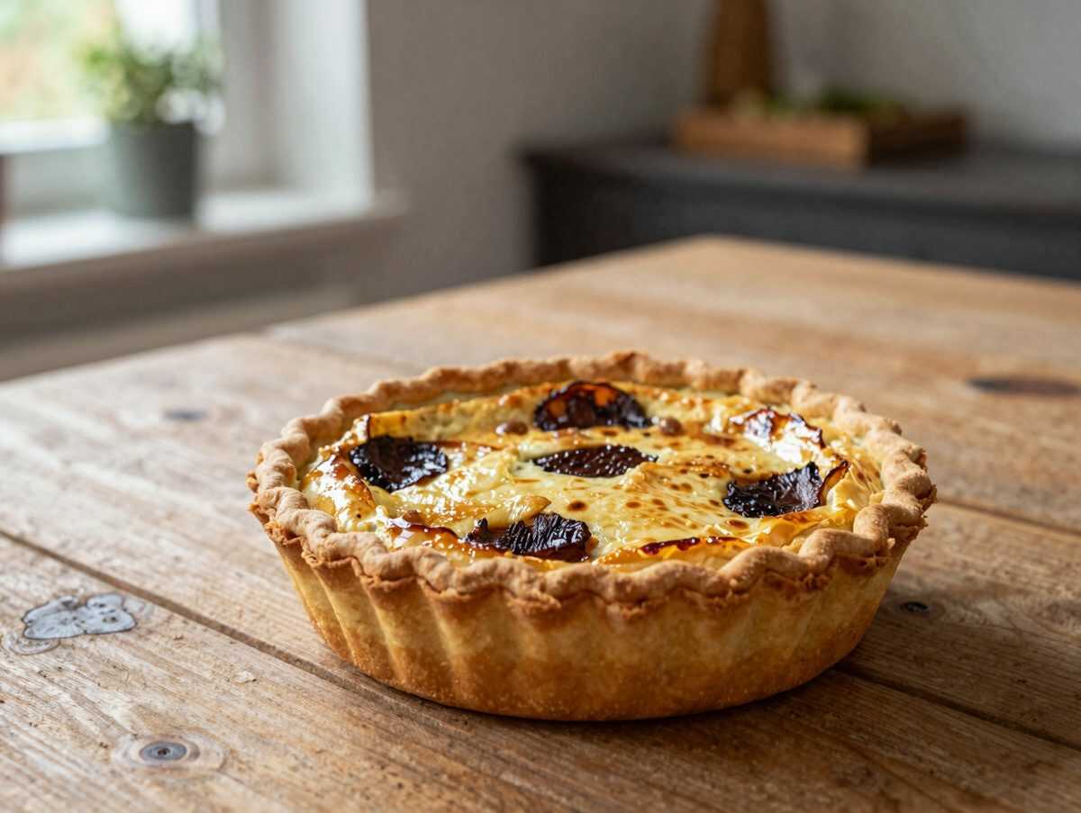 Herzhafte Thunfisch-Pilz-Quiche mit cremiger Eierfüllung