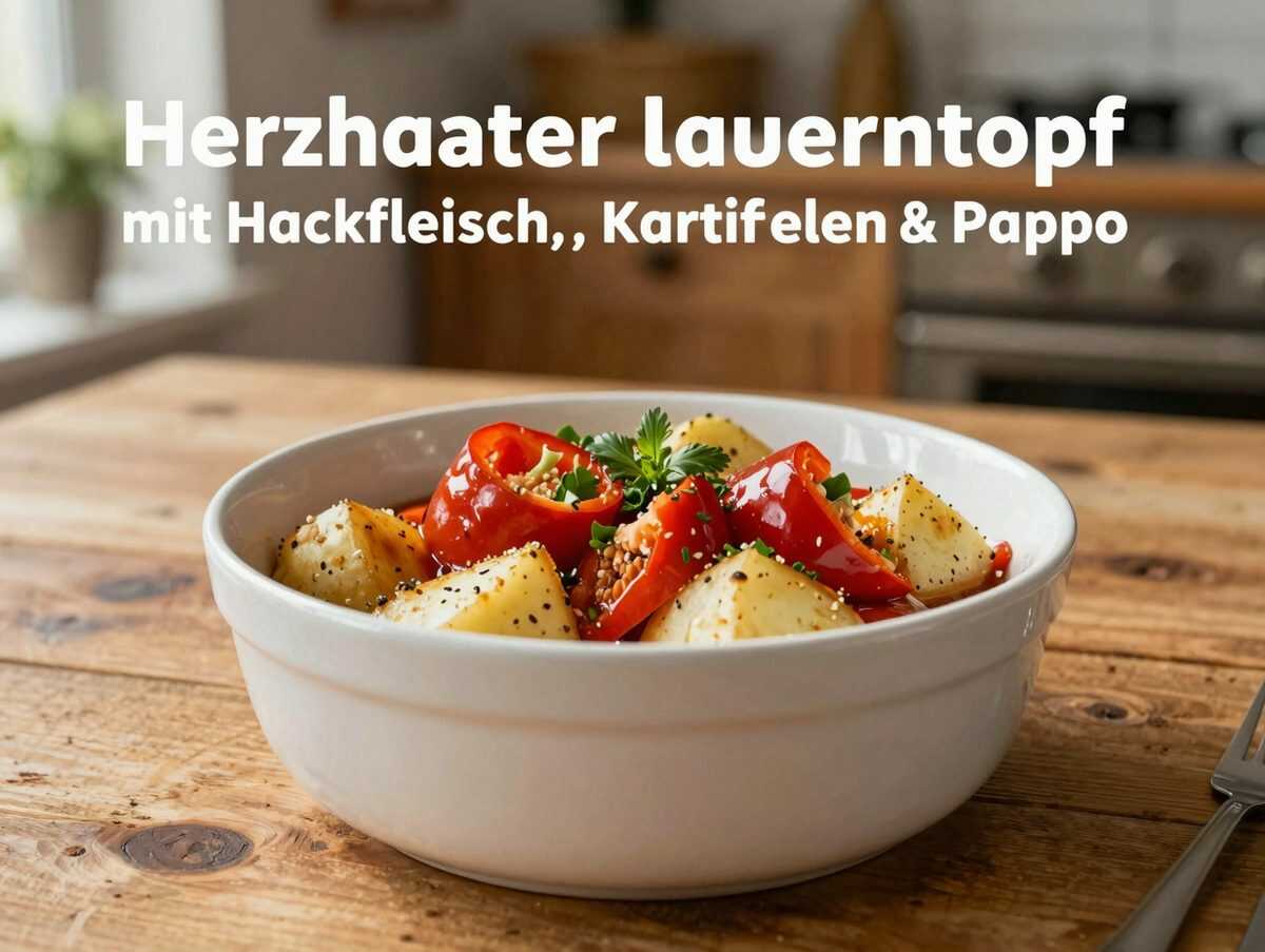 Herzhafter Bauerntopf mit Hackfleisch, Kartoffeln und Paprika
