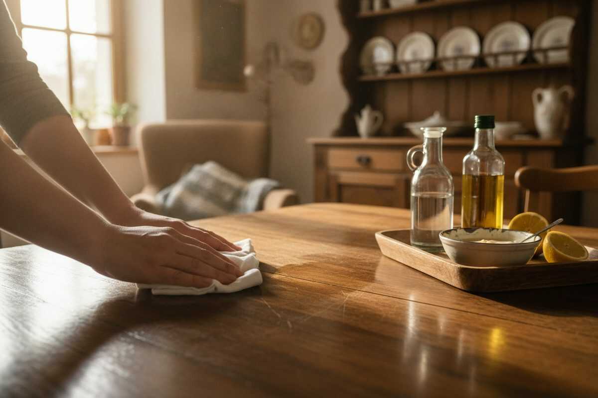 Holzmöbel mit Essig und Öl auffrischen: So bringen Sie stumpfes Holz wieder zum Strahlen