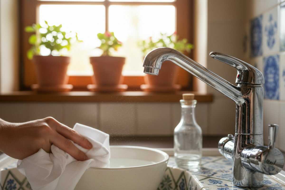 Kalk von Wasserhähnen entfernen – So bringen Sie Armaturen mit Essig wieder zum Glänzen