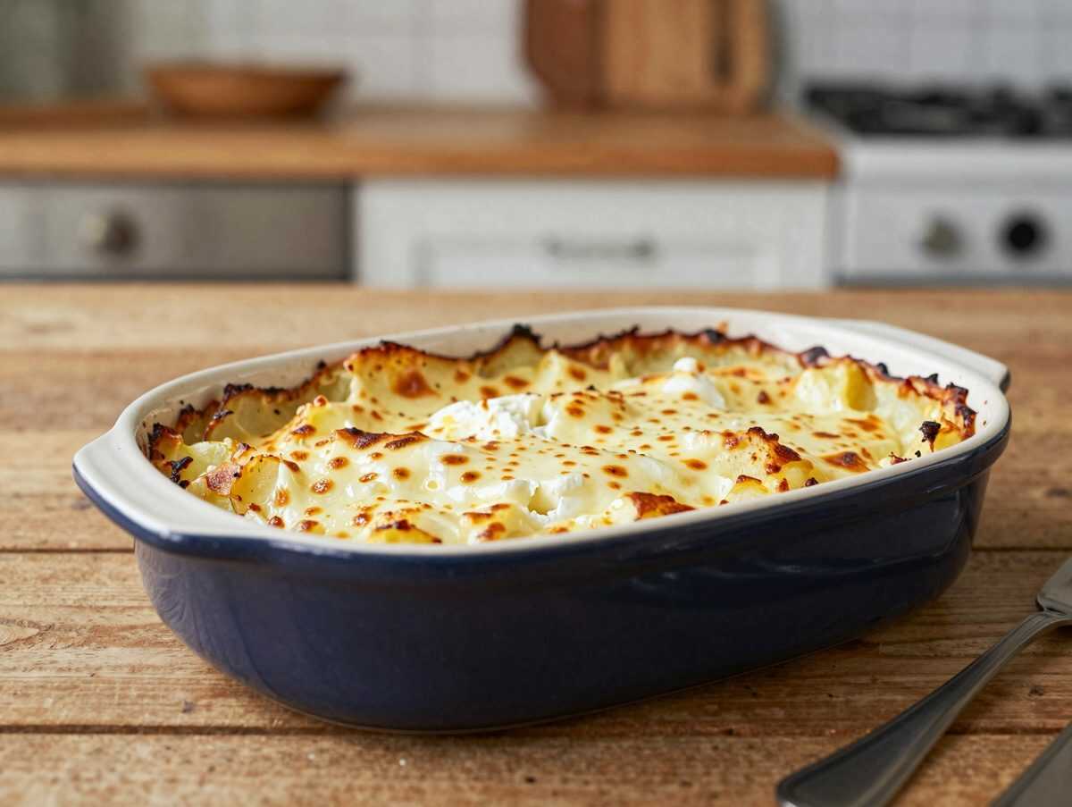 Gratin aus Kartoffeln mit Camembert