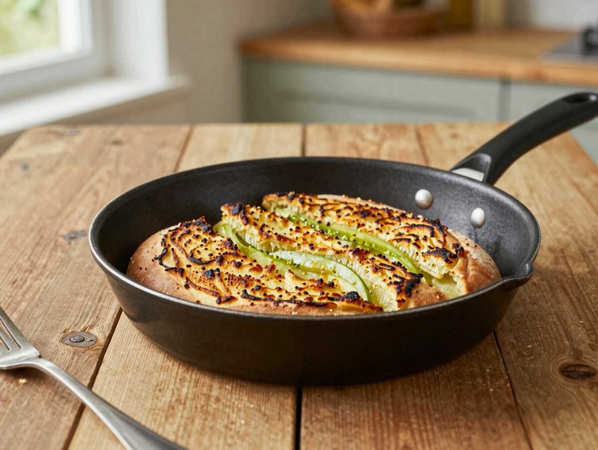 Knoblauch-Fladenbrot aus der Pfanne – in 10 Minuten goldbraun, weich und herrlich aromatisch