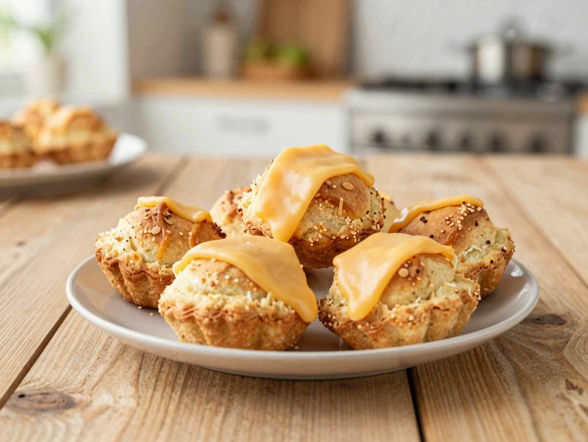 Knusprige Blätterteig-Häppchen mit Schinken und Käse – schneller Ofensnack für die ganze Familie