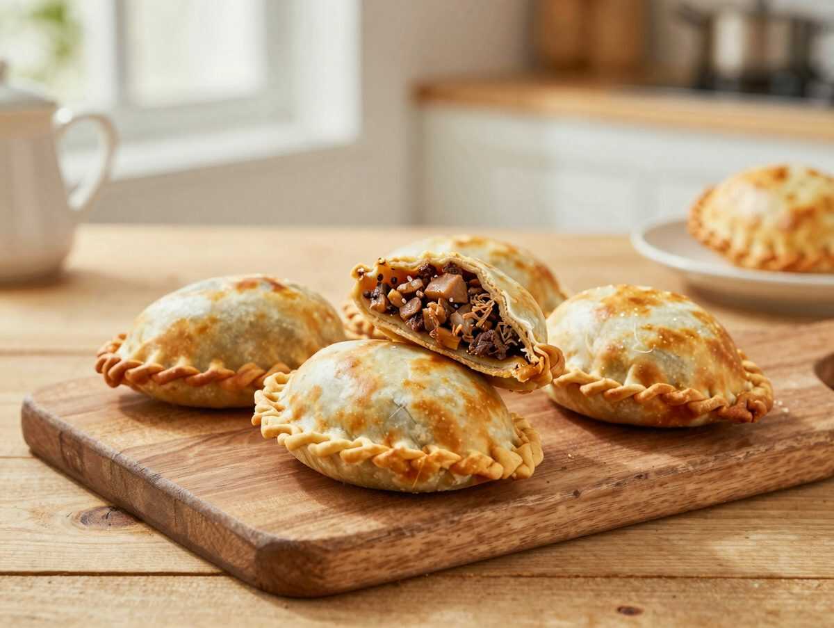 Knusprige Hackfleisch-Empanadas aus dem Ofen – außen goldbraun, innen herrlich saftig
