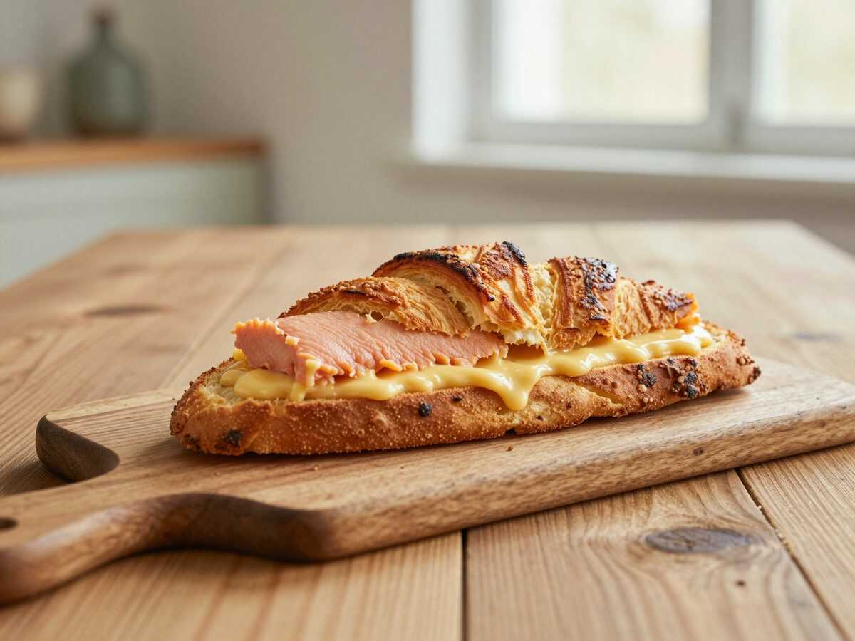 Knuspriger Lachs-Boursin-Croque – in 20 Minuten goldbraun und herrlich cremig