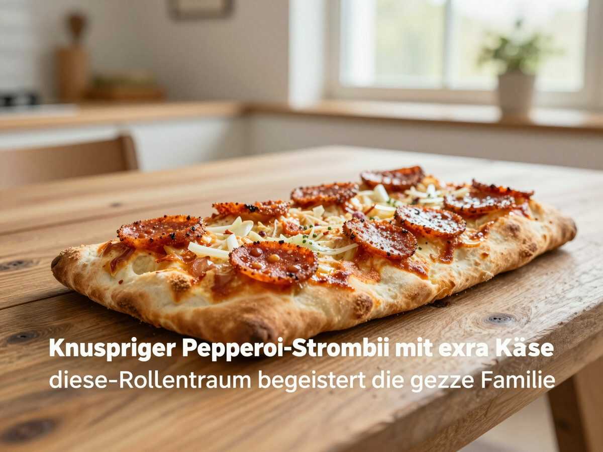 Knuspriger Pepperoni-Stromboli mit extra Käse – dieser Pizza-Rollentraum begeistert die ganze Familie