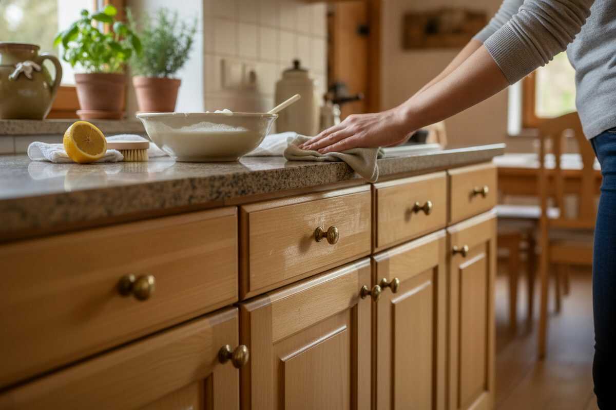 Küchenschränke gründlich entfetten und wieder strahlen lassen – so gelingt es ohne aggressive Reiniger