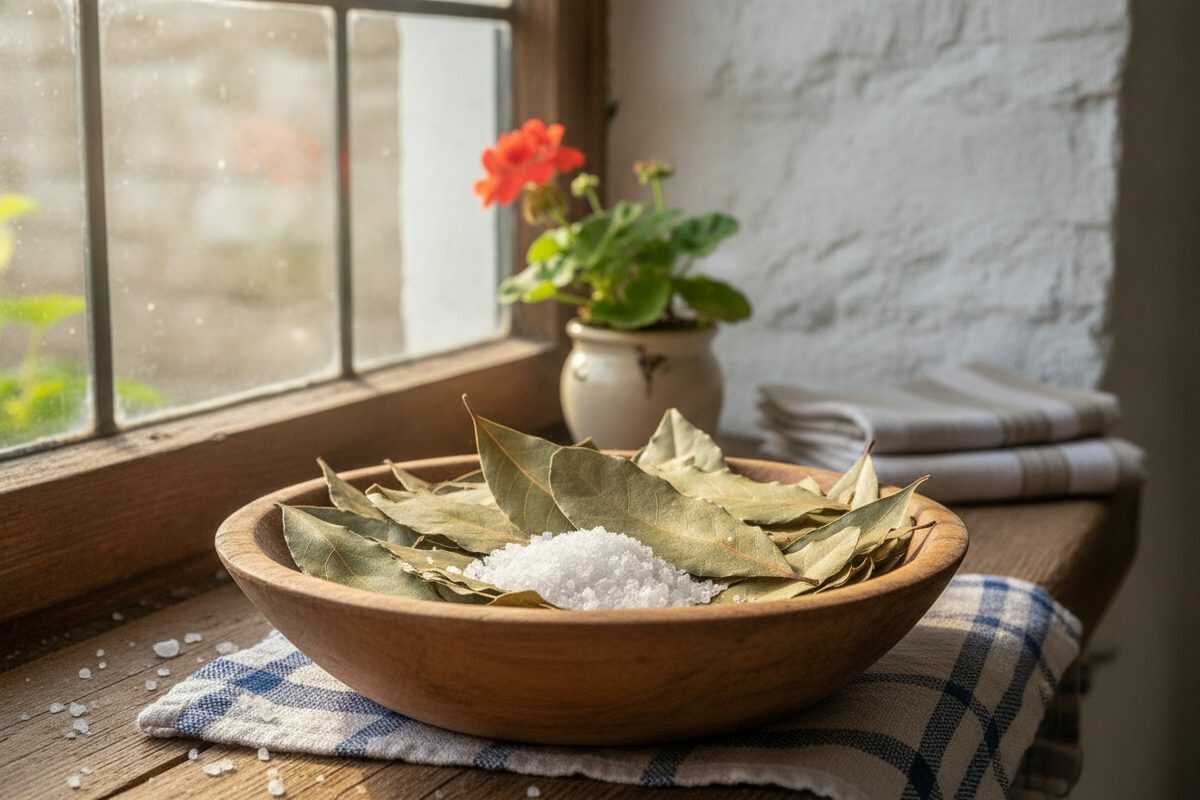 Lorbeerblätter und grobes Salz: Ein einfacher Haushaltstrick gegen muffige Gerüche und Feuchtigkeit?