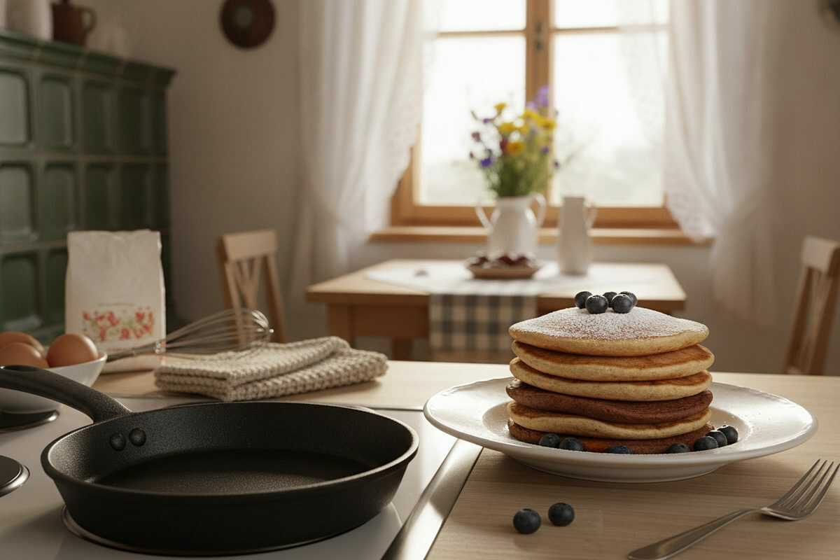 Luftige Hell-Dunkel-Pfannkuchen – Kleben auch ohne Öl nicht in der Pfanne!