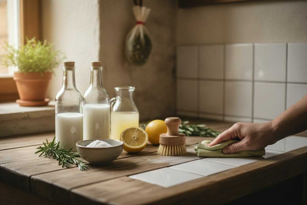 Natürliche Hausmittel für dauerhaft saubere Duschfugen