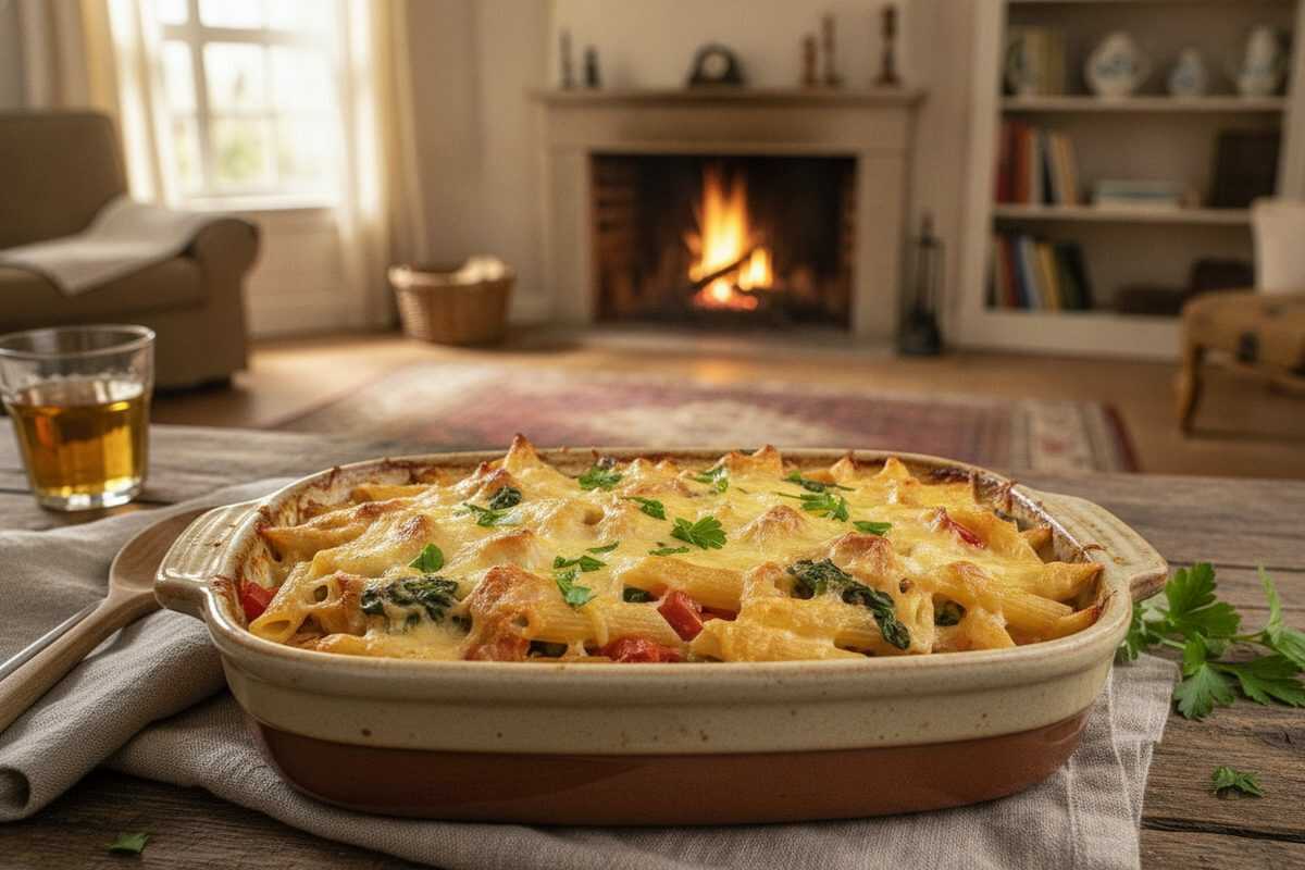 Penne-Hähnchen-Auflauf