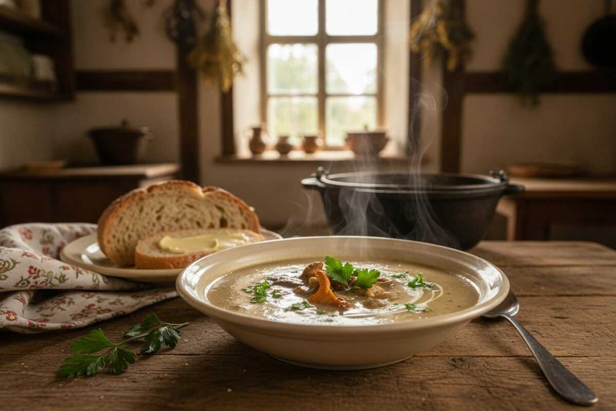 Pilzsuppe aus Omas Küche – Ein typisches Gericht, das auf keinem Tisch fehlen darf