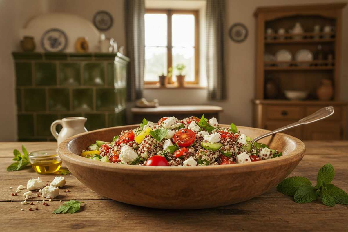 Quinoa Salat mit Feta