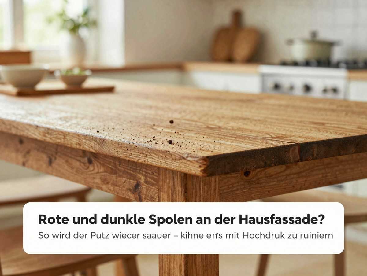 Rote und dunkle Spuren an der Hausfassade? So wird der Putz wieder sauber – ohne ihn mit Hochdruck zu ruinieren
