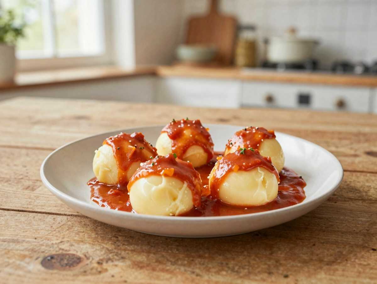 Saftige Mozzarella-Hackbällchen in würziger Tomatensauce