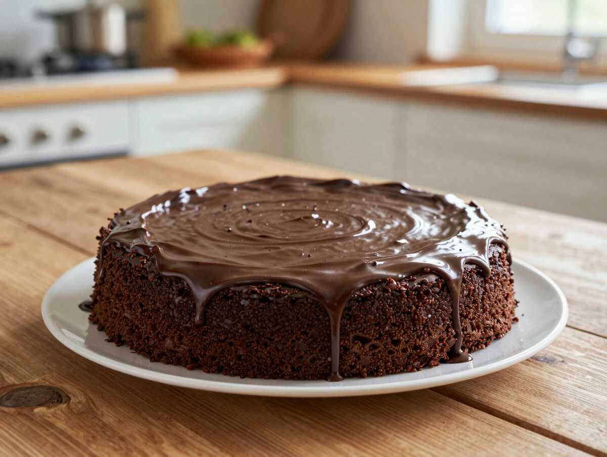 Saftiger Schoko-Erdbeer-Kuchen mit glänzender Ganache – einfach, schokoladig und unwiderstehlich