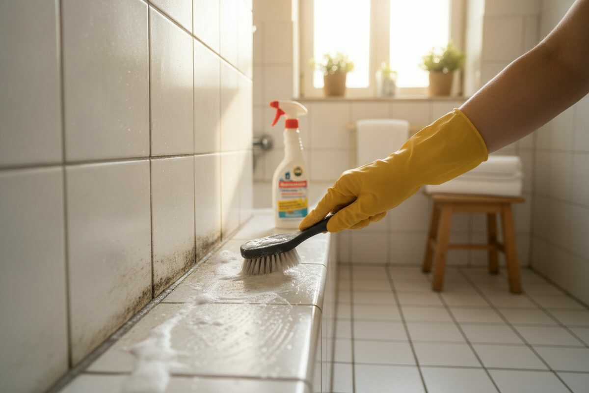 Schimmelfugen in der Dusche reinigen: So werden Fliesenfugen wieder sauber
