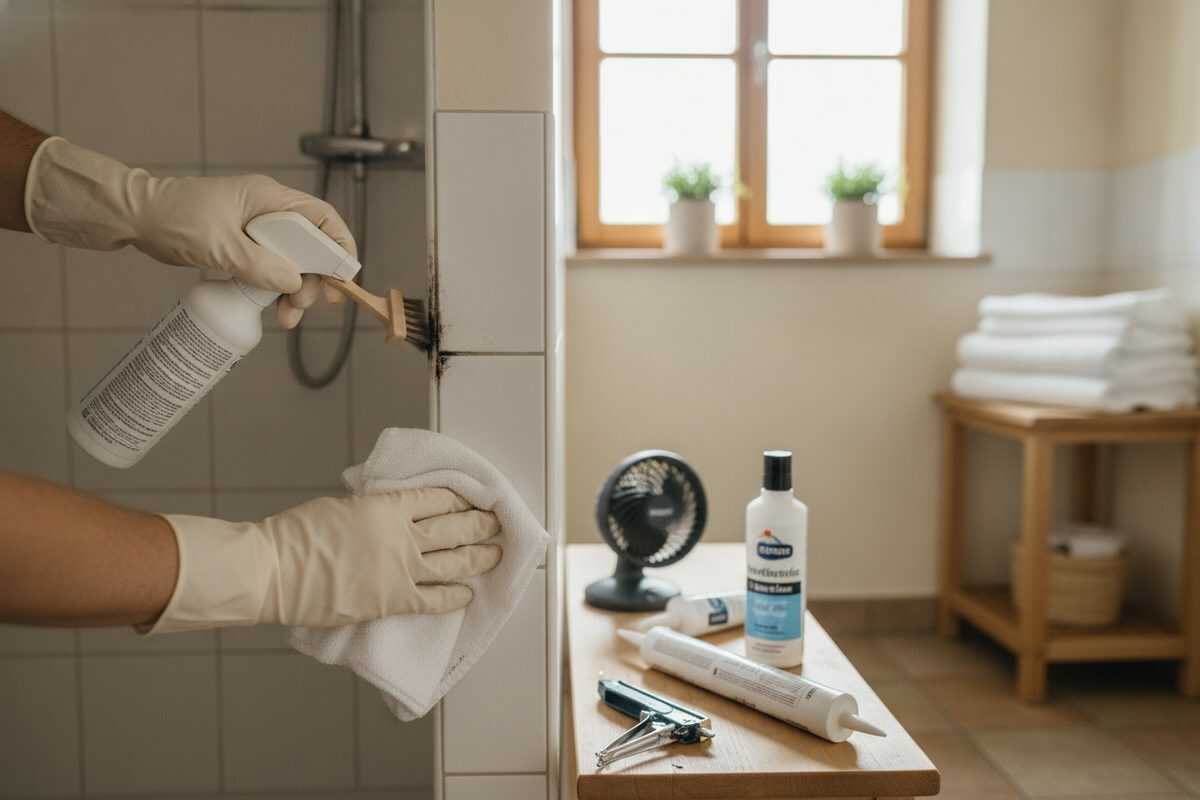 Schimmelfugen in der Dusche vorbeugen: tägliche Routine und sicherer Umgang mit Reinigungsmitteln