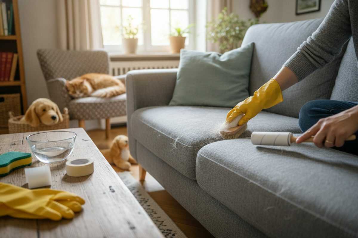 Schluss mit Tierhaaren auf dem Sofa: So entfernen Sie Fusseln und Haare einfach, günstig und ohne Spezialgeräte