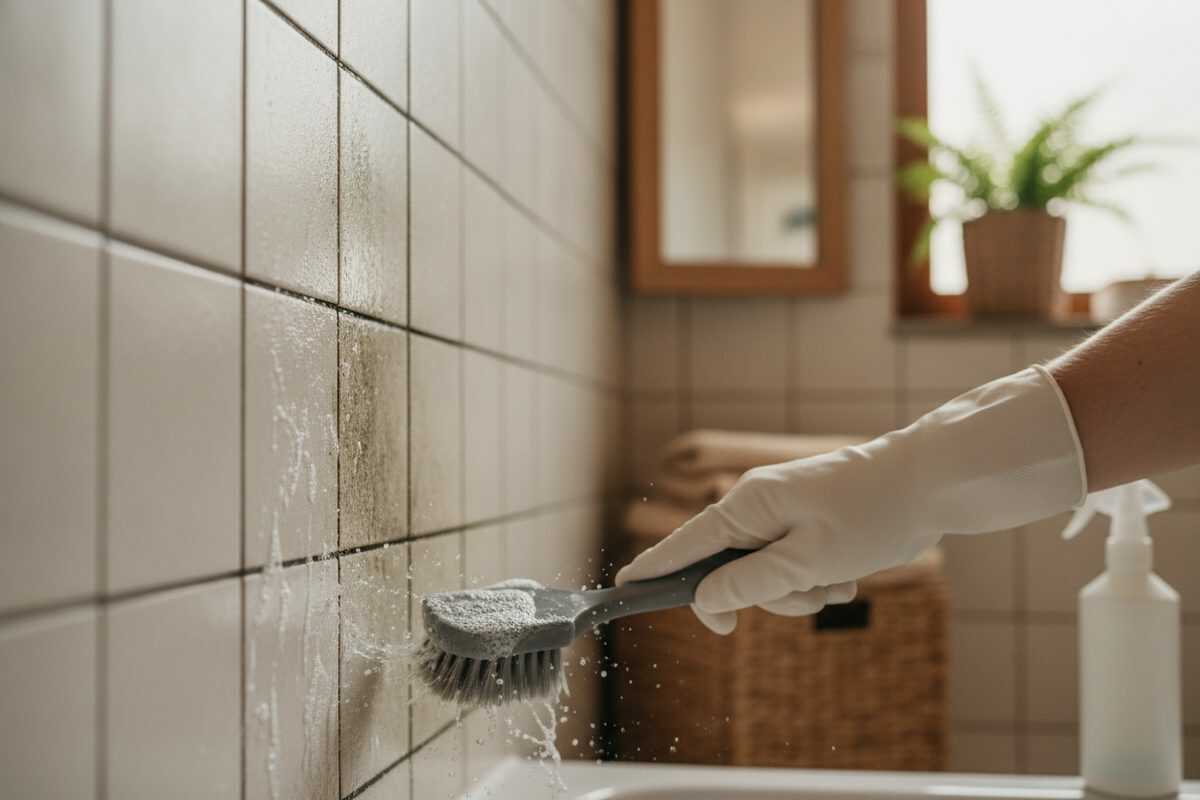 Schwarze Fugen in der Dusche entfernen – So werden Fliesenfugen wieder strahlend sauber