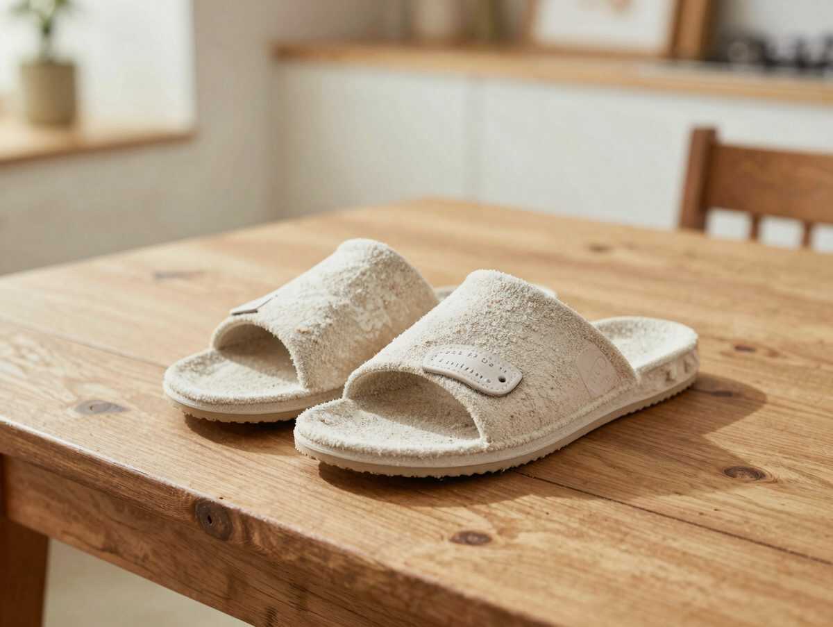 Schwarze Fußabdrücke in Sandalen? So werden helle Fußbetten wieder sauber, ohne das Material zu ruinieren