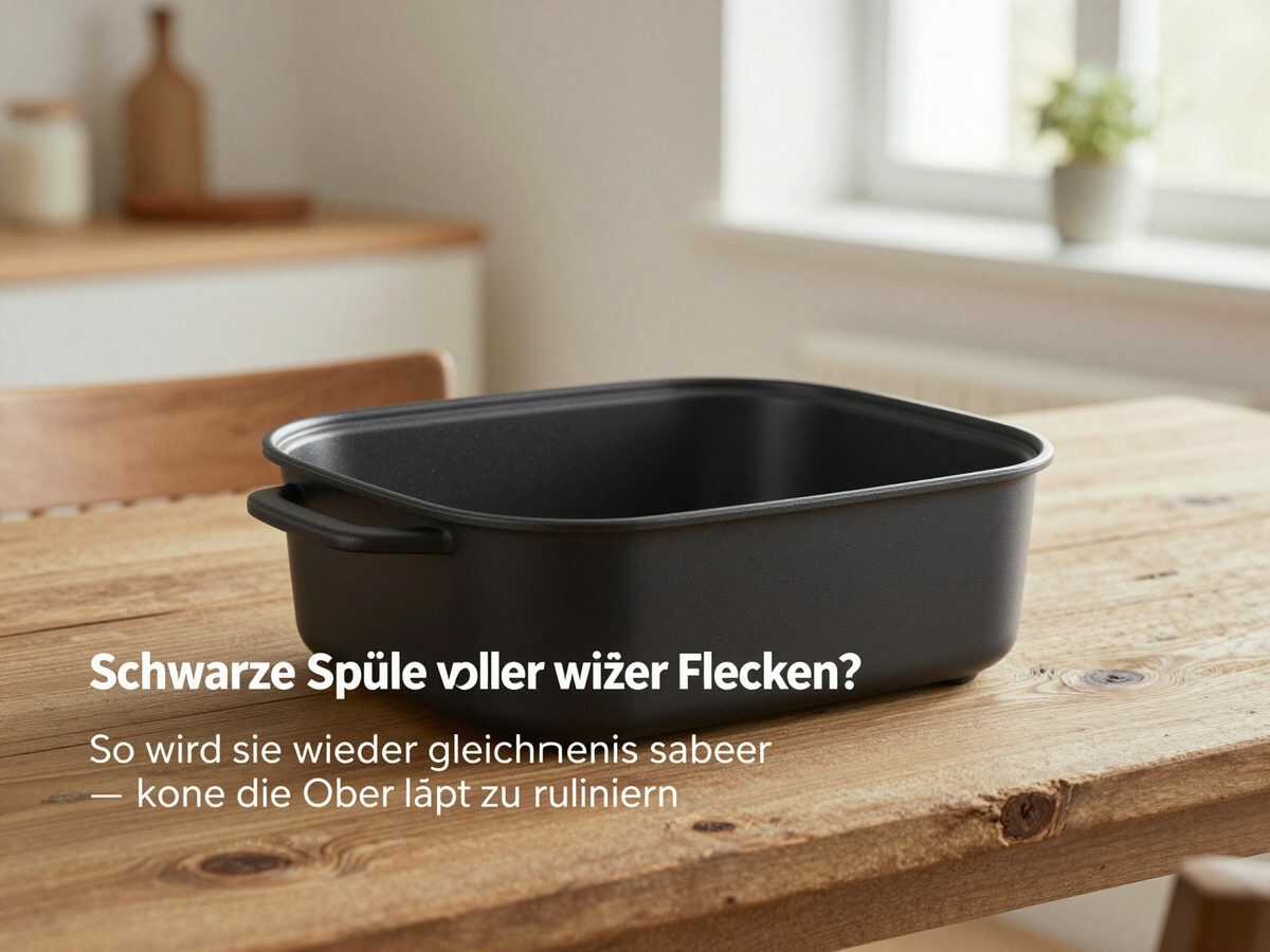 Schwarze Spüle voller weißer Flecken? So wird sie wieder gleichmäßig sauber – ohne die Oberfläche zu ruinieren