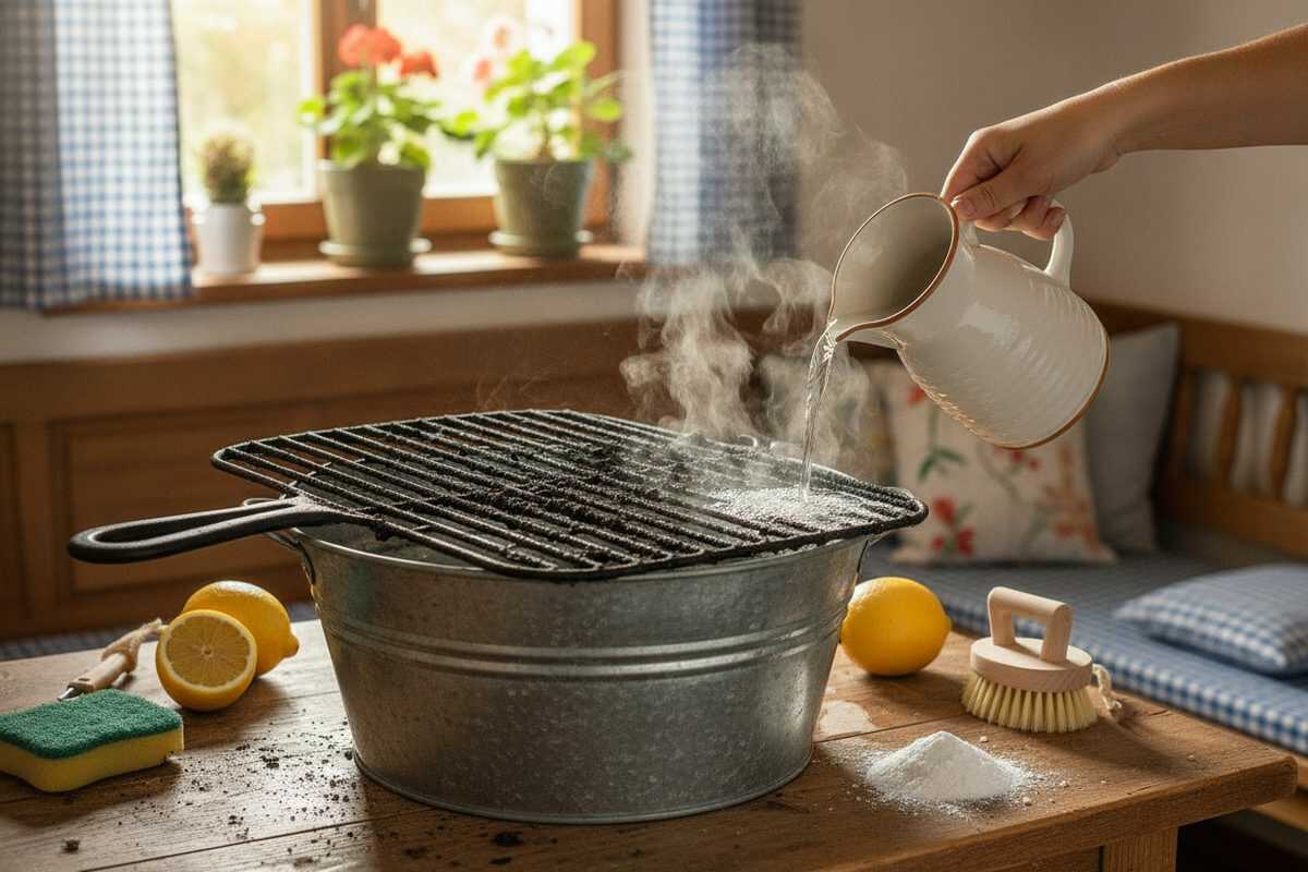 So reinigen Sie einen stark verschmutzten Grillrost, ohne stundenlang zu schrubben