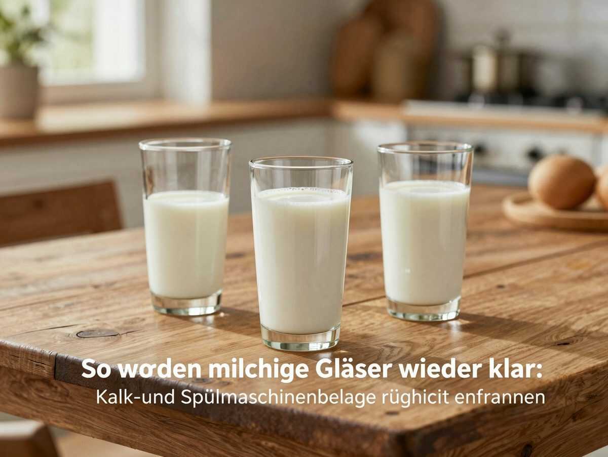So werden milchige Gläser wieder klar: Kalk- und Spülmaschinenbeläge richtig entfernen