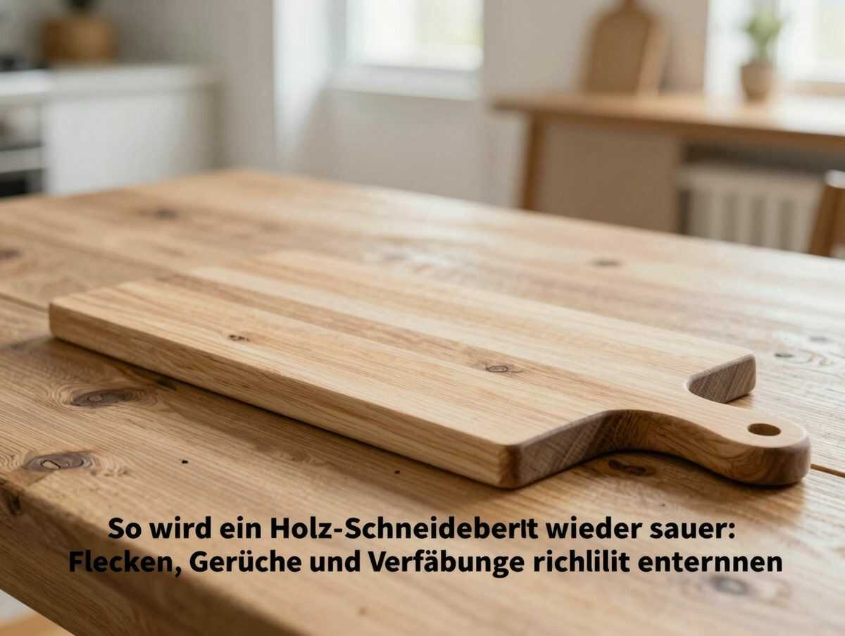 So wird ein Holz-Schneidebrett wieder sauber: Flecken, Gerüche und Verfärbungen richtig entfernen