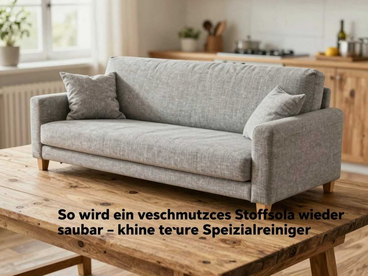 So wird ein verschmutztes Stoffsofa wieder sauber – ohne teure Spezialreiniger