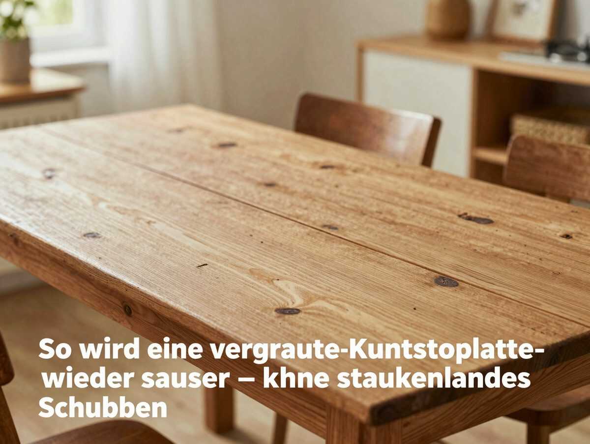 So wird eine vergraute Kunststoff-Gartentischplatte wieder sauber – ohne stundenlanges Schrubben