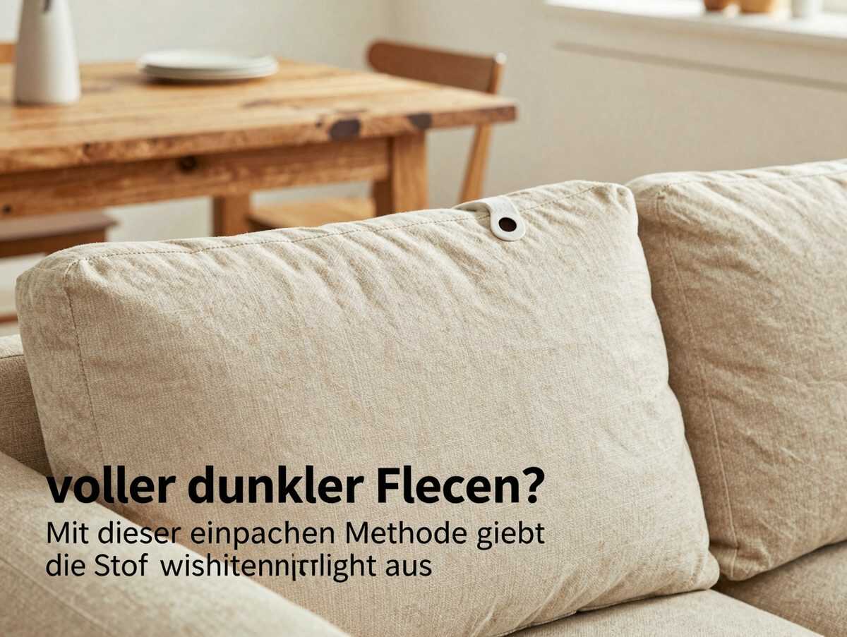 Sofa voller dunkler Flecken? Mit dieser einfachen Methode sieht der Stoff wieder gepflegt aus