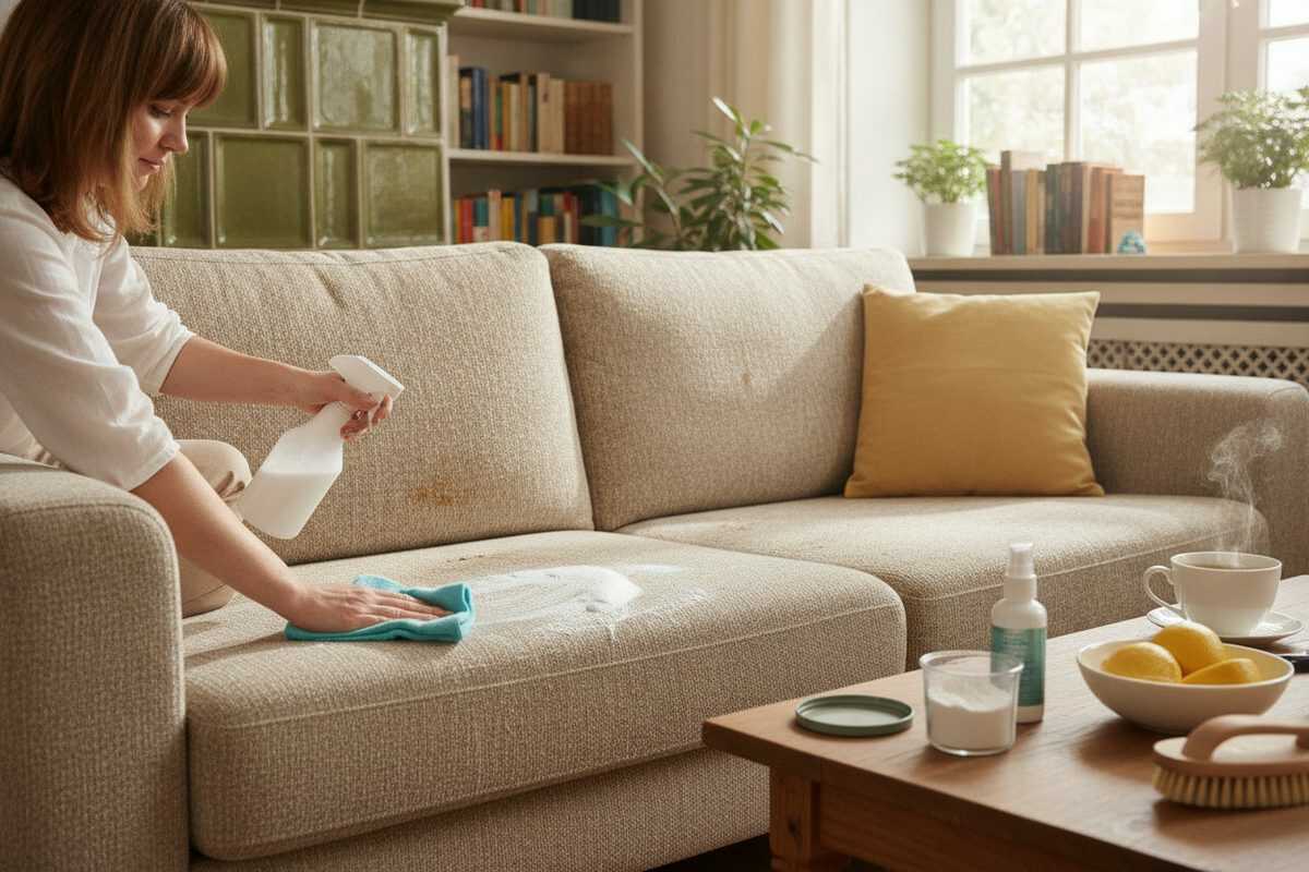 Stoffsofa gründlich reinigen – Flecken, Gerüche und Schmutz schonend entfernen