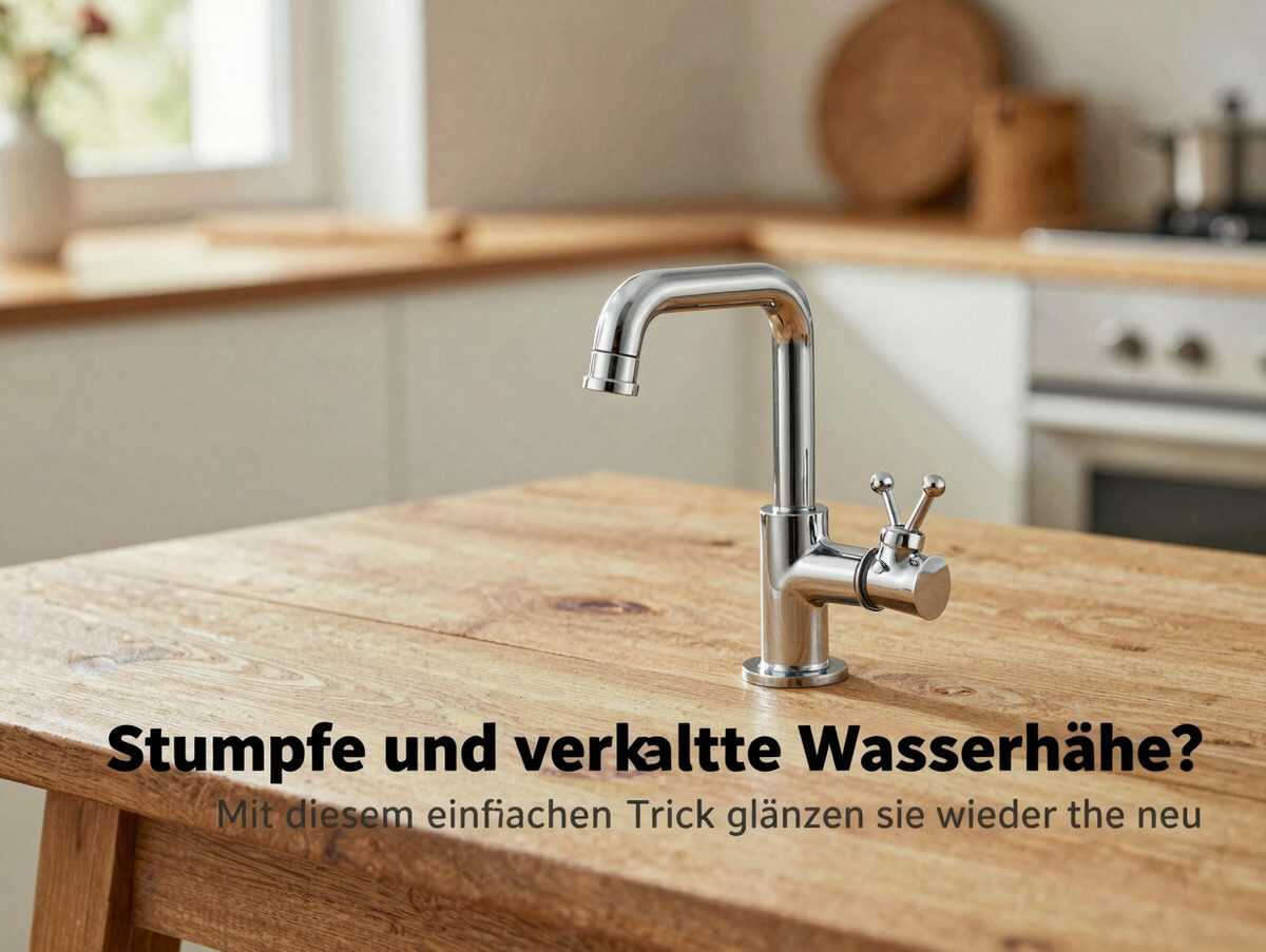 Stumpfe und verkalkte Wasserhähne? Mit diesem einfachen Trick glänzen sie wieder wie neu