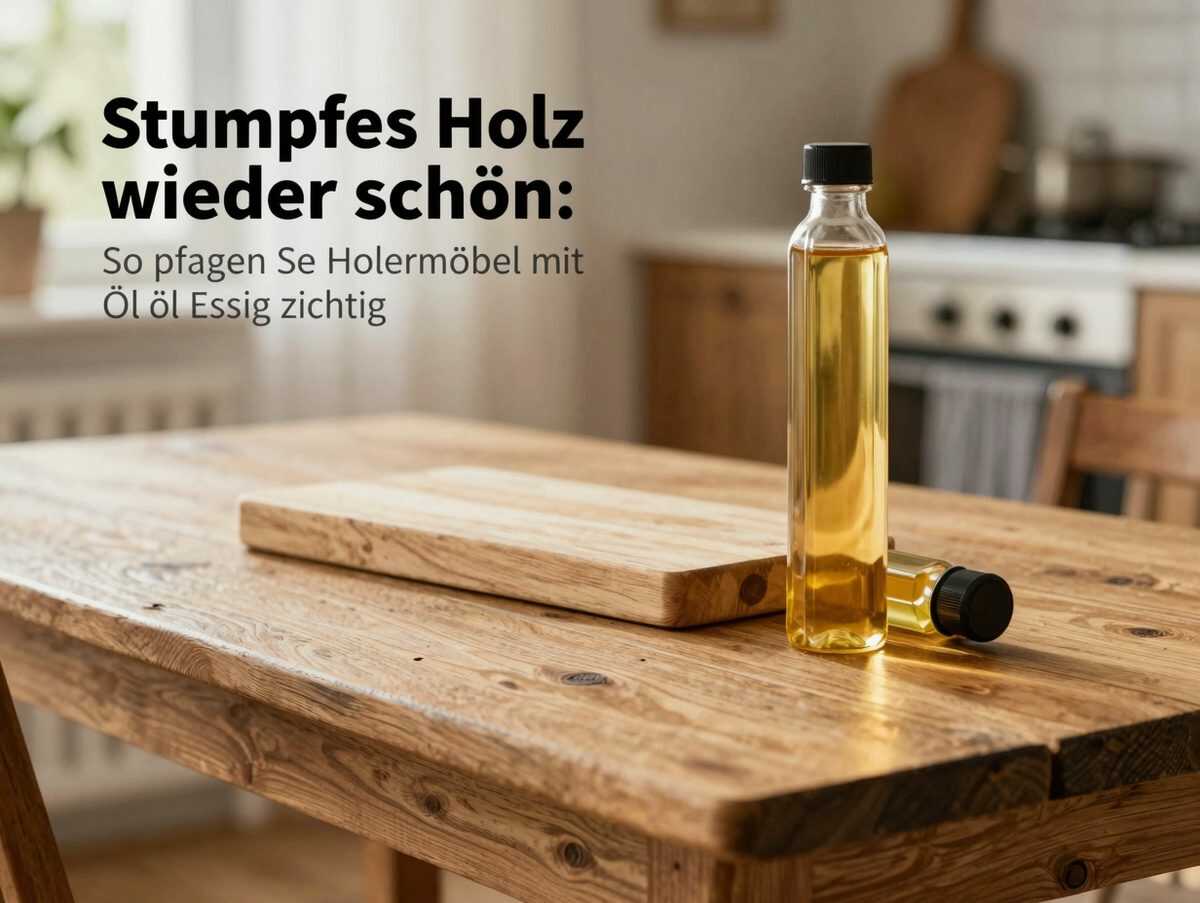 Stumpfes Holz wieder schön: So pflegen Sie Holzmöbel mit Öl und Essig richtig