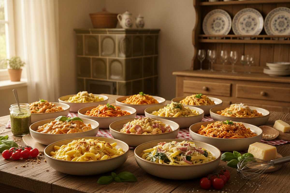 Cremiger Nudelauflauf mit Schinken und Käse