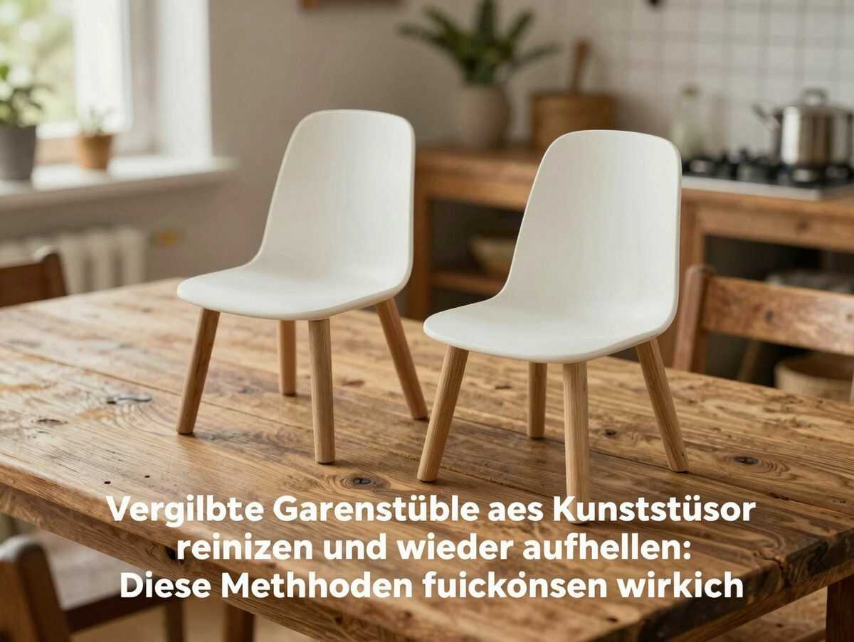 Vergilbte Gartenstühle aus Kunststoff reinigen und wieder aufhellen: Diese Methoden funktionieren wirklich