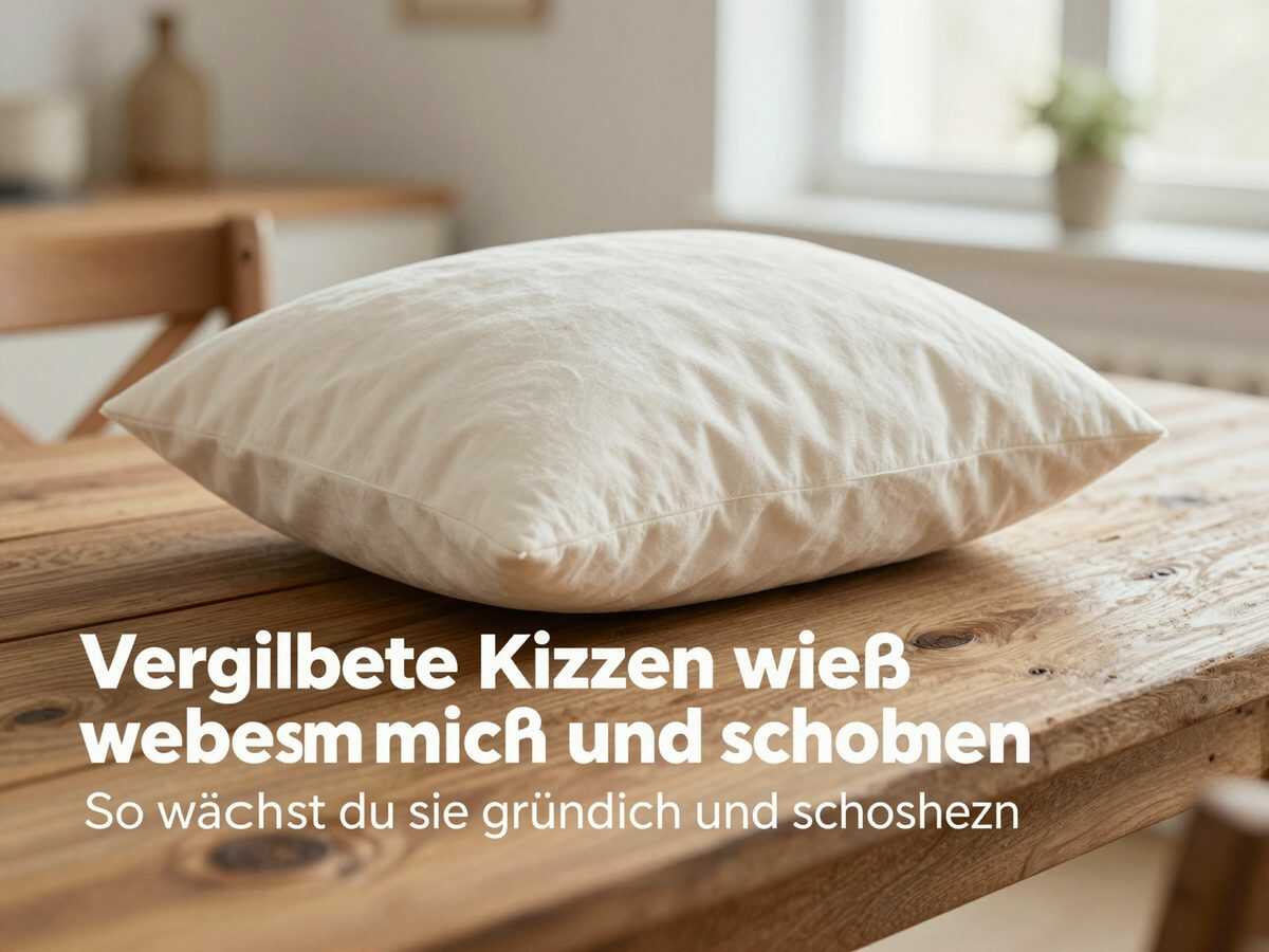 Vergilbte Kissen wieder weiß bekommen: So wäschst du sie gründlich und schonend