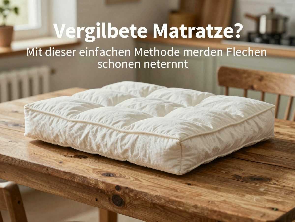 Vergilbte Matratze? Mit dieser einfachen Methode werden Flecken schonend entfernt