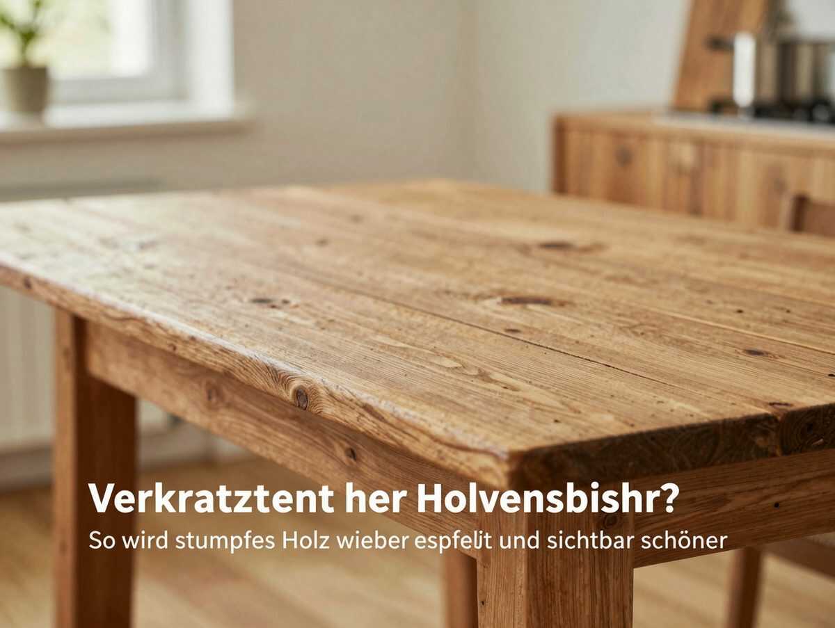 Verkratzter Holztisch? So wird stumpfes Holz wieder gepflegt und sichtbar schöner