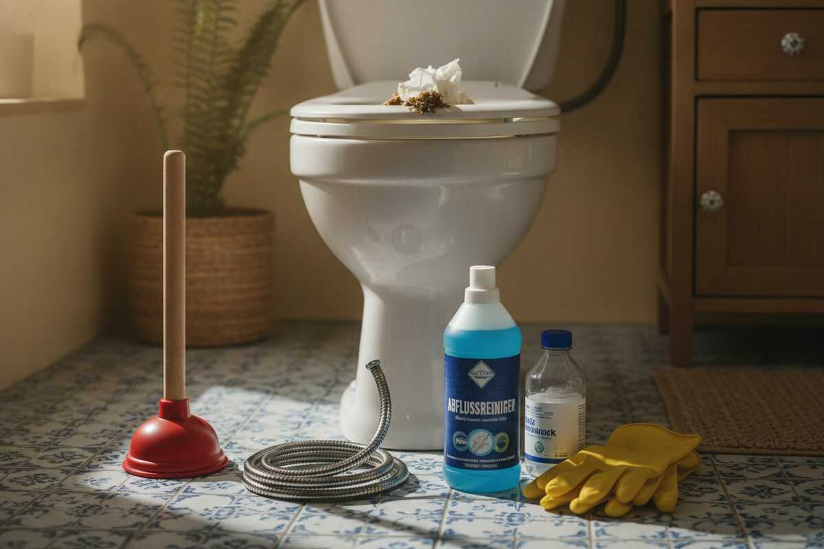 Verstopfte Toilette? Diese 4 Maßnahmen helfen schnell und sicher