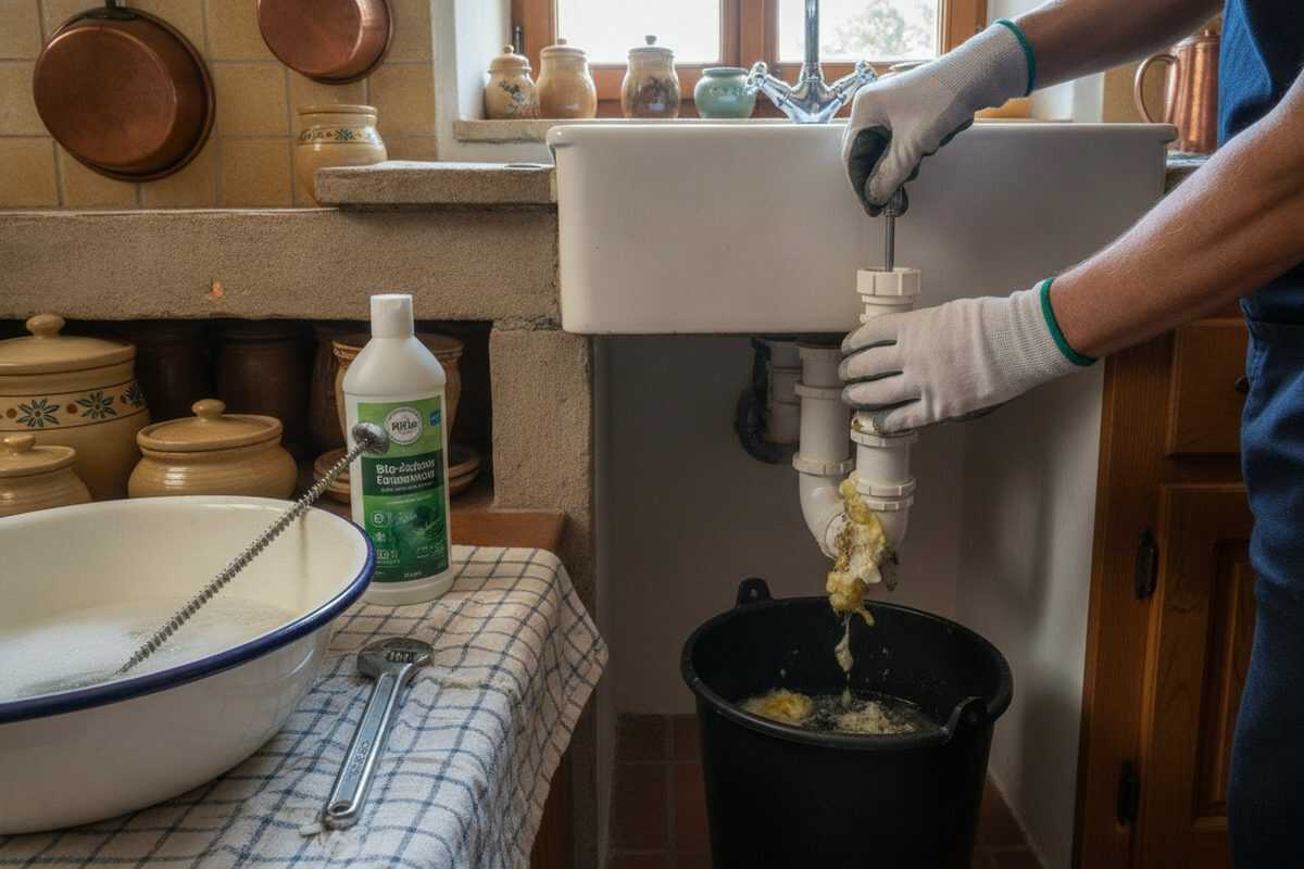 Verstopften Siphon unter der Spüle gründlich reinigen – so entfernen Sie Fett und Schmutz Schritt für Schritt