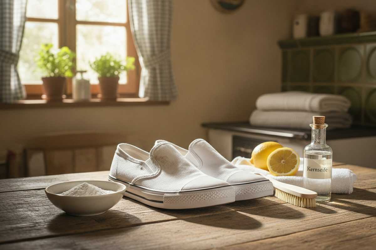 Weiße Stoffschuhe wieder strahlend sauber: So entfernen Sie Schmutz schonend mit Hausmitteln